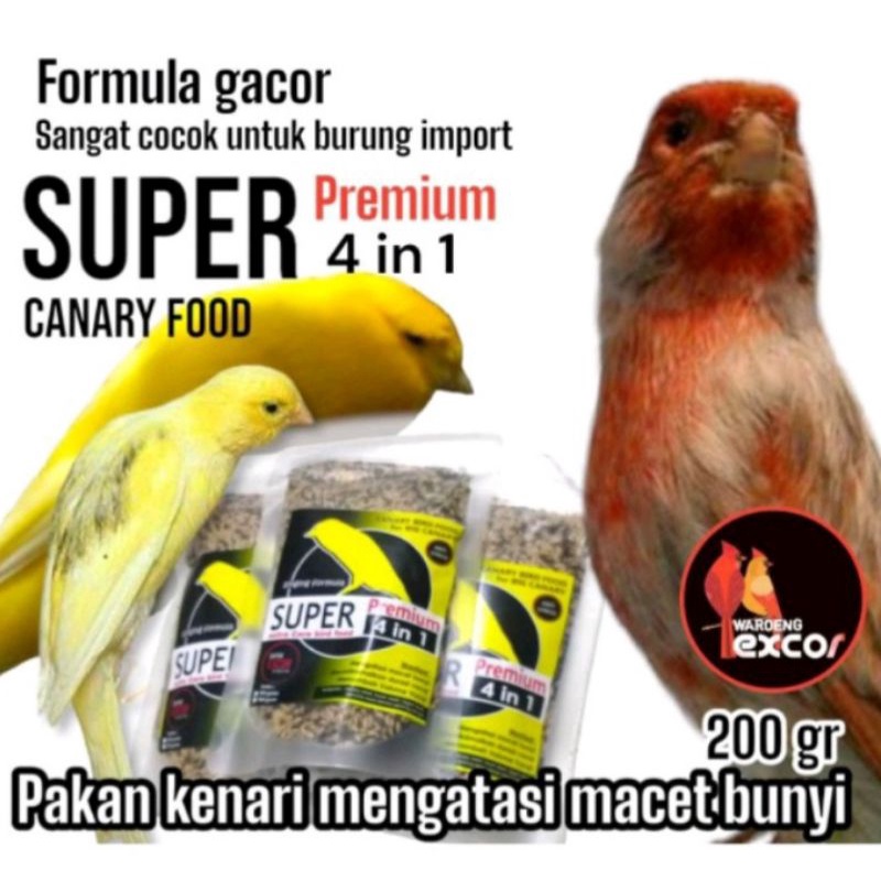 PAKAN BURUNG KENARI (SUPER PREMIUM 4IN1 )200 GRAM