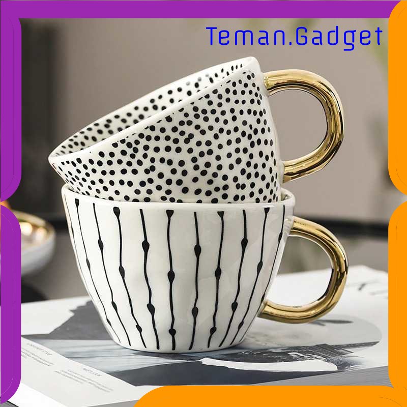 TG - DPR MEILING Gelas Cangkir Kopi Keramik Glass Coffee Mug 330ml - H1216