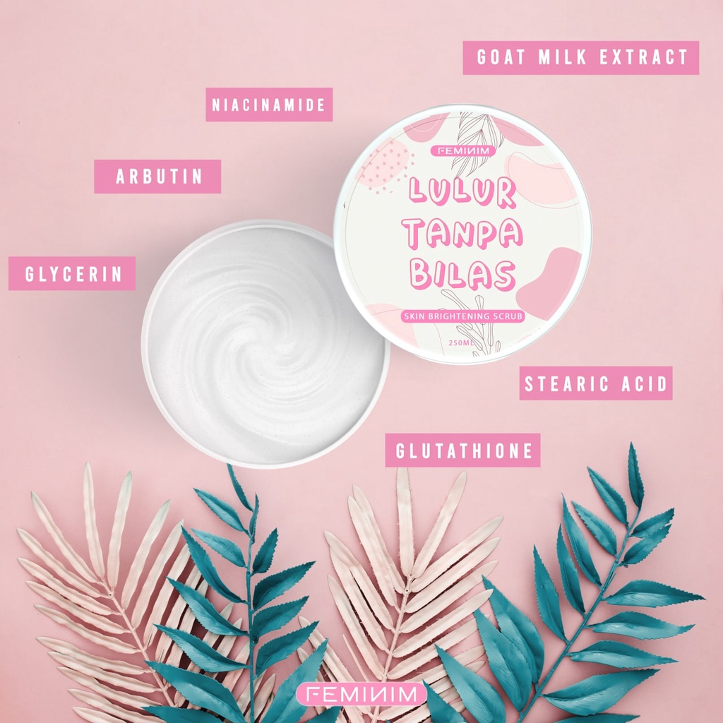 Lulur Pemutih Badan Scrub Badan Whitening Tanpa Bilas Feminim