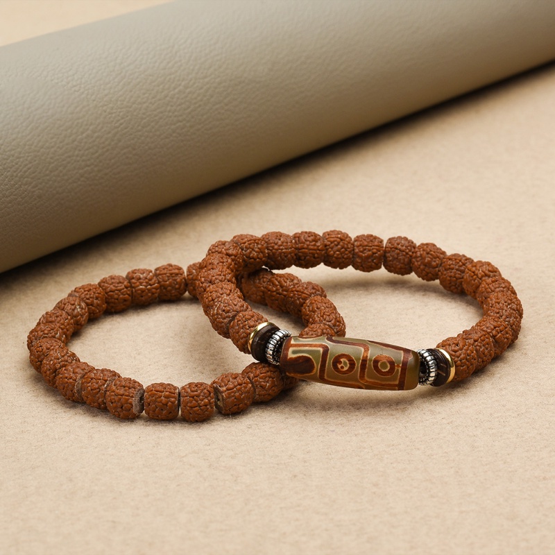 Bodhi Manik-Manik Gelang Kekayaan Dan Keberuntungan Gelang Elastis Berkah Untuk Pria Wanita Tibet Buddhisme Manik-Manik Gelang Meditasi Doa Gelang Adjustable Vintage