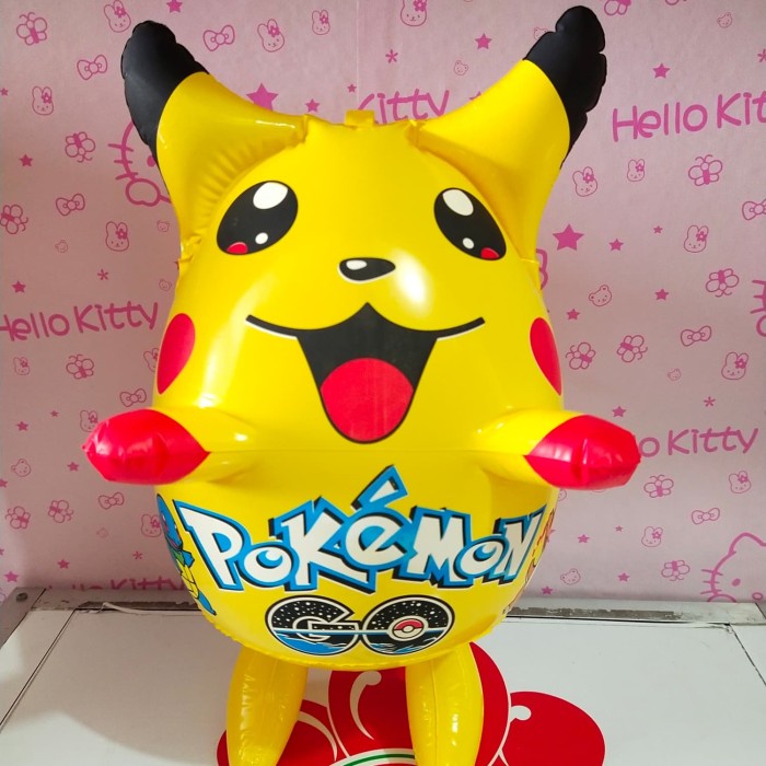 1 BIJI Balon Tiup POKEMON murah Tiup - BALON TIUP KARAKTER KARTUN HEWAN - Balon Pesta Ulang tahun An