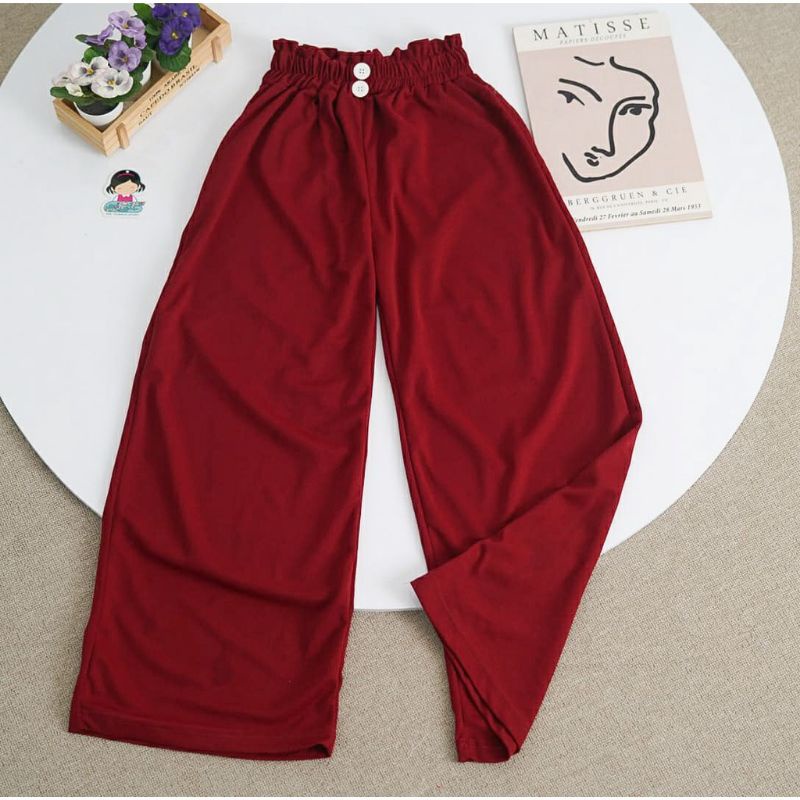 ZENA KULOT PANTS- BAHAN WAFFLE SUNCREPE