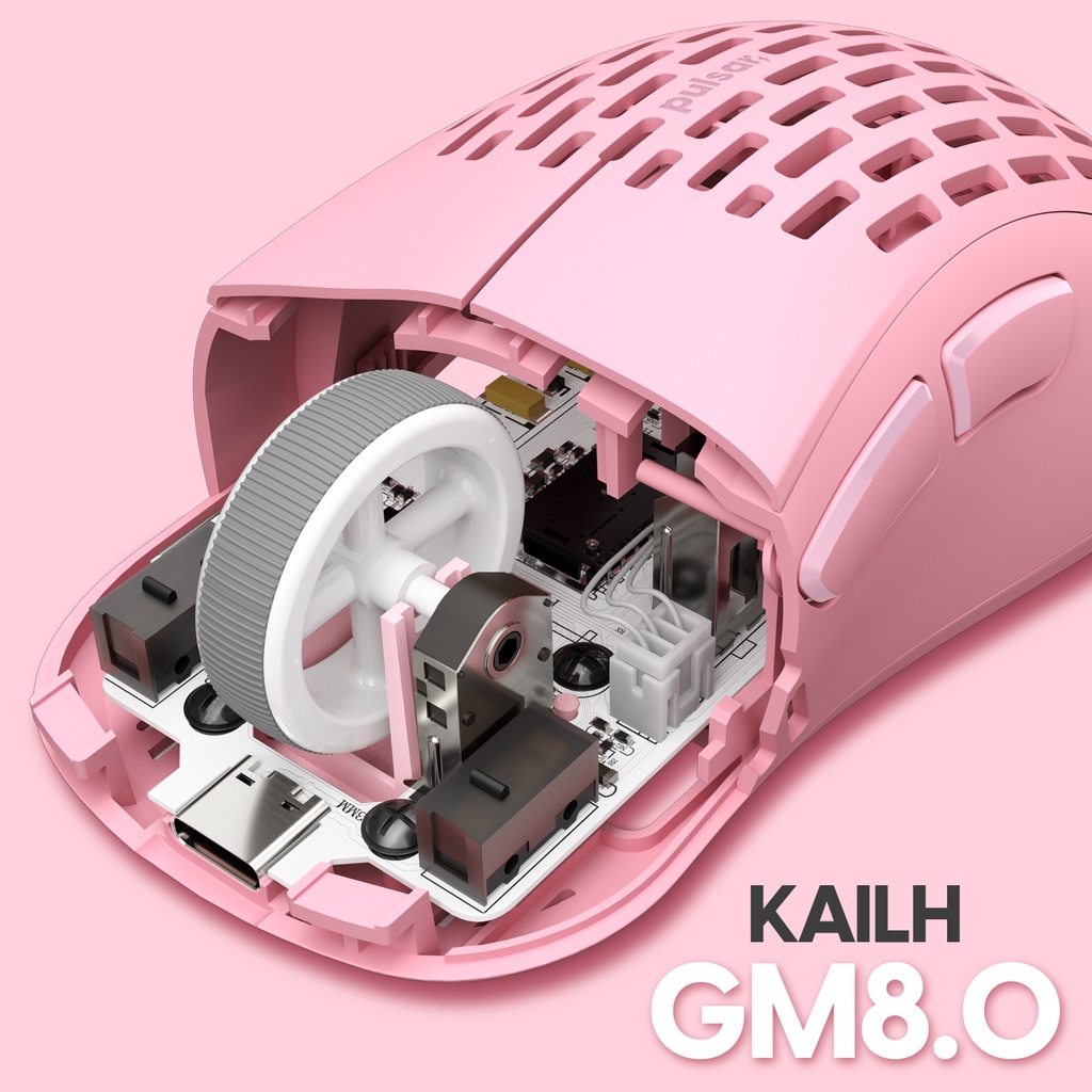 Mouse Pulsar Xlite V2 Wireless Pink Edition | 59g Weight Gaming Mouse