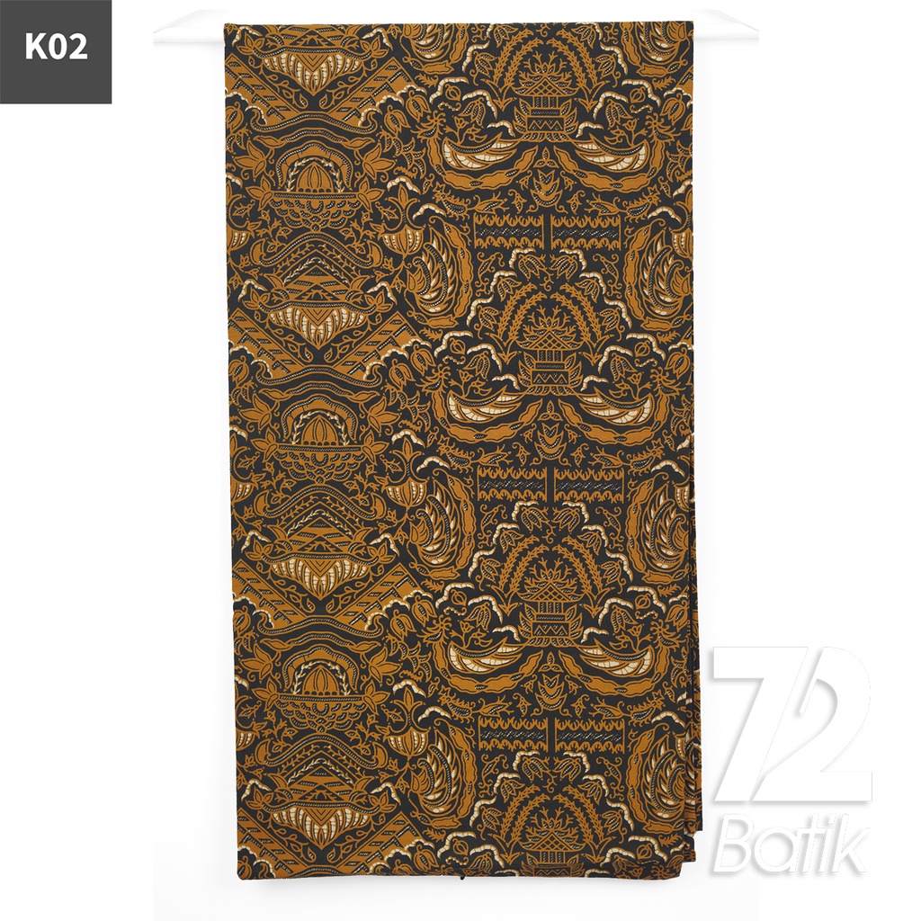 KAIN BATIK PREMIUM Bahan Katun Motif Rumah Sayap Warna Coklat Hitam 723072 Cap 72IL Jarik Jarit Samping Kebat Panjang Batik Katun Modern Premium Bahan Seragam Batik Pernikahan Kantor Keluarga Murah Kamen Jadi Batik Bali Lembaran