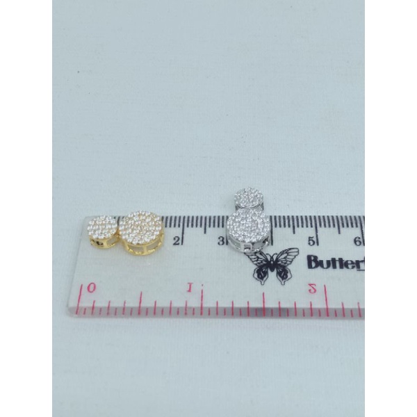 kalung perak asli silver 925 lapis emas/kalung rantai itali santa+liontin bulat di*r tumpuk 2 mp full/asli silver/fashion wanita