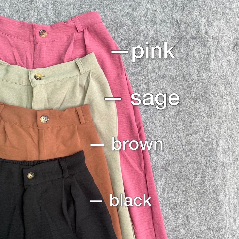 Ziya Pants Kulot Highwaist Crinkle - Kulot crinkle highwaist - celana kulot wanita - kulot highwaist ~ by Fivefourite.wear