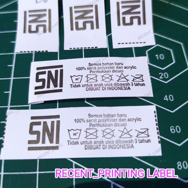 

[L-4E ♥☞] Printing logo,wash label, SNI label 1.5x4.5cm 1 roll @2.000 pcs-super keren