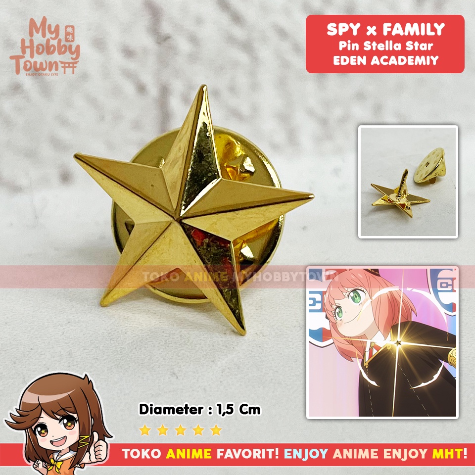 Pin Brooch Spy X Family Stella Star Eden Academy Anya Forger Damian Desmond Cosplay Anime