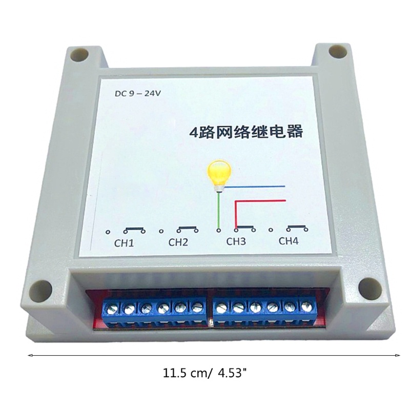 Zzz 4-channel 5V Relay Networks Switch Controller Jumlah Transmisi Transparan Ethernet Relay Switch Controller