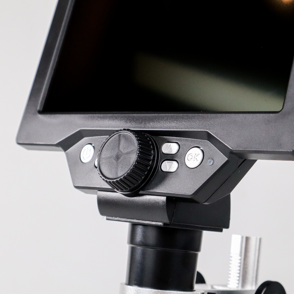 Taffware Mikroskop Digital 12MP 1200X  with Monitor &amp;amp; Metal Stand - G1200 - Silver - 7ROT9FSV