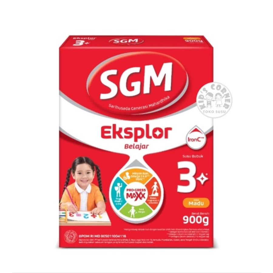 

SGM Eksplor 3 Plus Susu Pertumbuhan 3-5 Tahun 900g 900 gram 3+