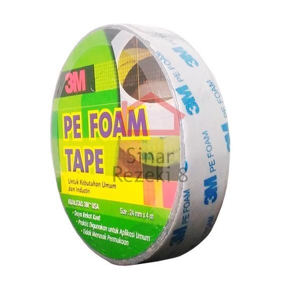 

3M Double Tape Abu 24 Mm X 4 M / Pe Foam Perekat 1600 T Berkualitas Best Seller