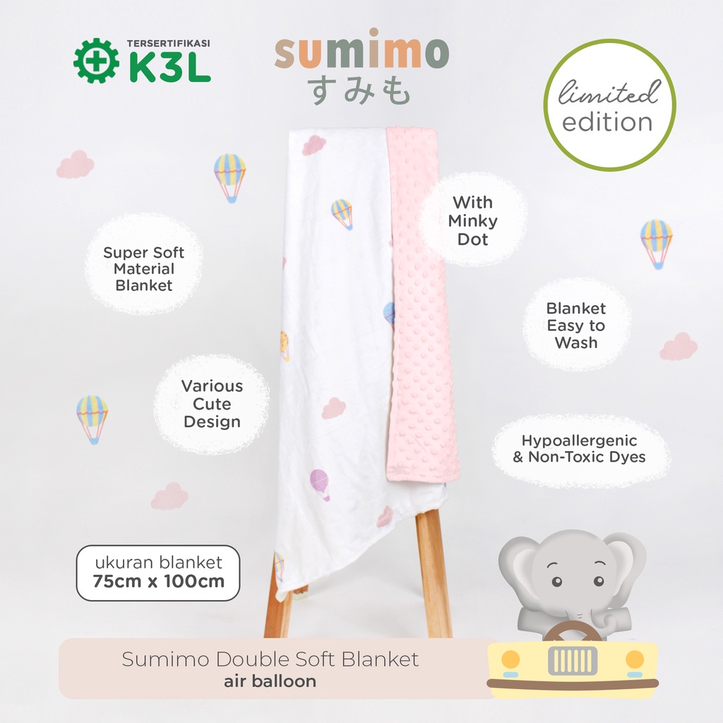 Sumimo Double Soft Newborn Blanket Selimut Bayi