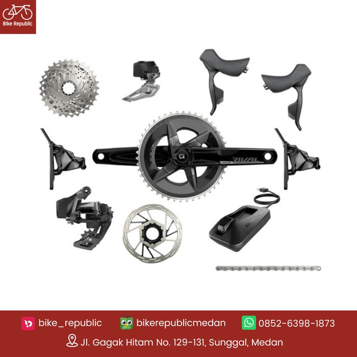 GROUPSET SEPEDA - SRAM RIVAL AXS HRD 2X12 SPEED - POWER METER