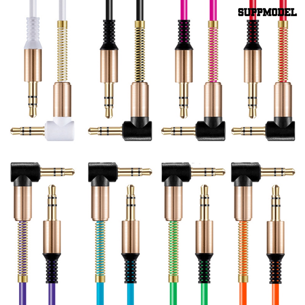 [Dekorasi] 3.5mm Male Straight to Elbow Kabel Adaptor Audio Cord Untuk Telepon MP3 Speaker Mobil