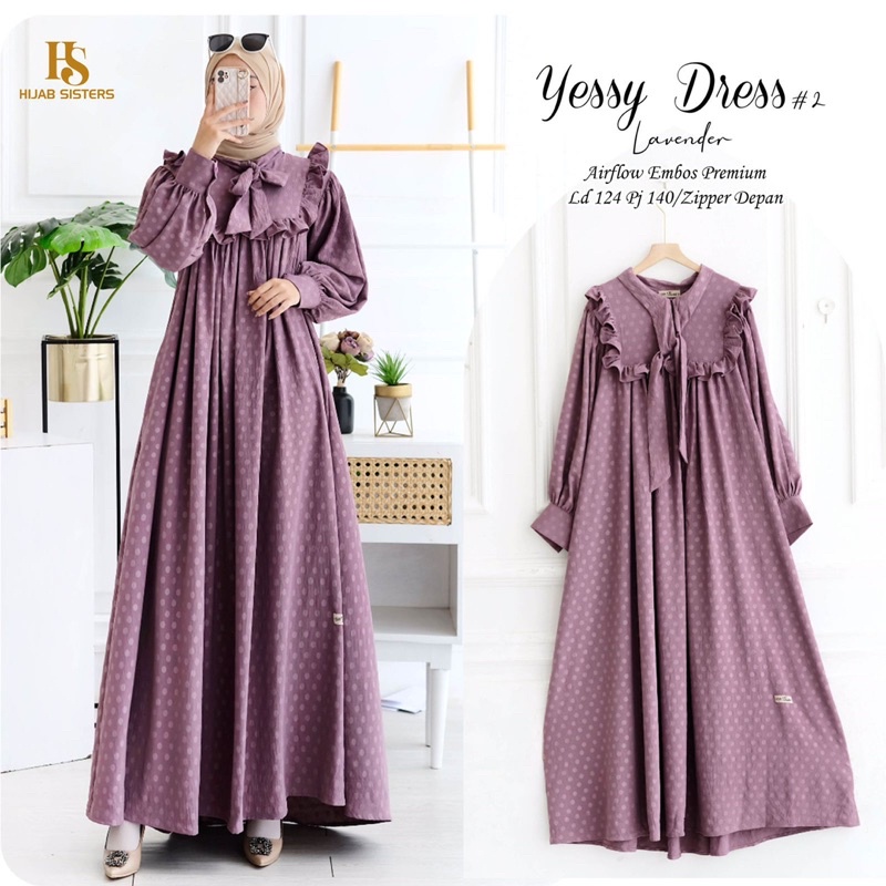 YESSY DRESS MAXI AIRFLOW EMBOS PREMIUM by HIJAB SISTER’S