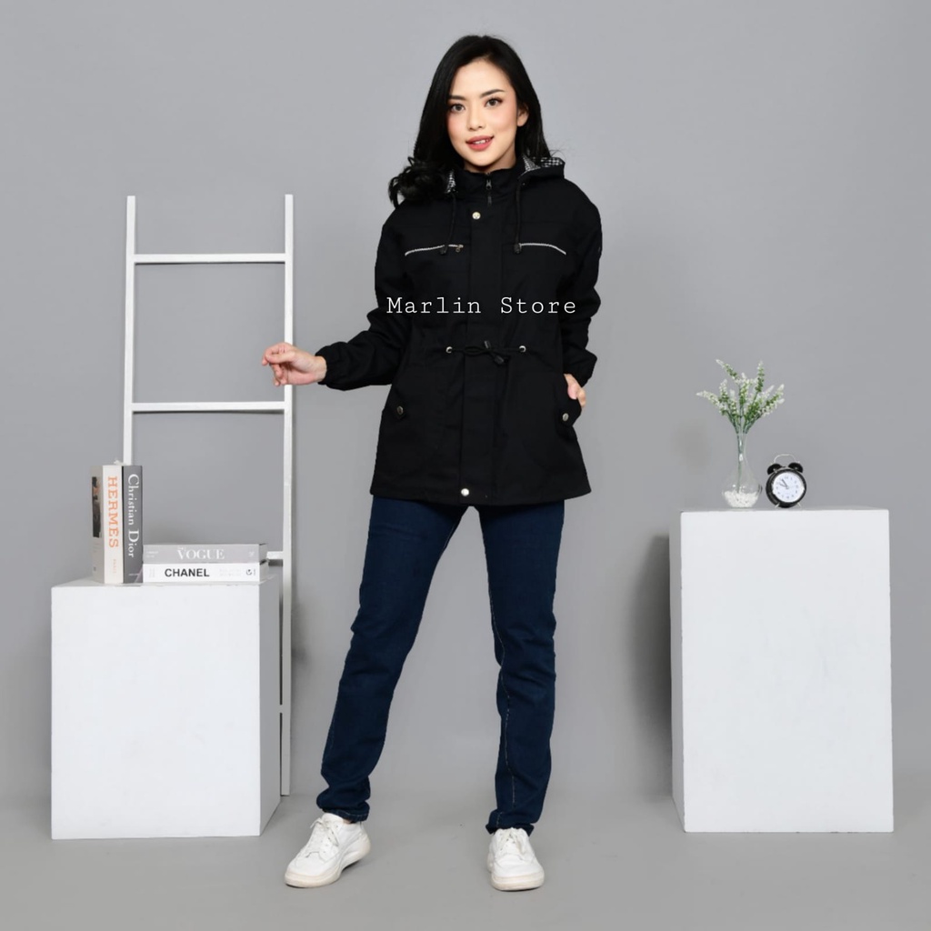 Marlin Store Parka Wanita Jumbo Size M - L - XL - XXL - XXXL Hoodiie Bisa Dilepas