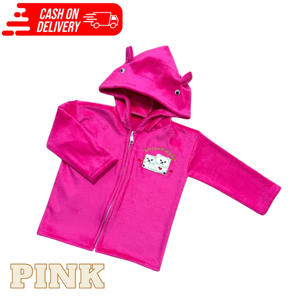 Cod Jaket Anak Perempuan Laki Model Hoodie Usia 3-12 Bulan Baju Baby Gracia