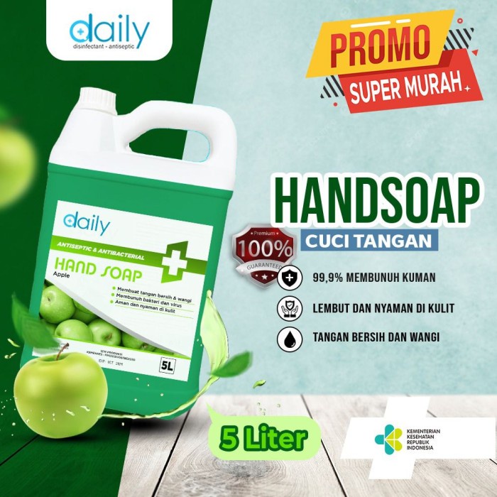 SABUN CUCI TANGAN DAILY HAND SOAP ANTISEPTIC &amp; ANTIBAKTERI 5 LITER