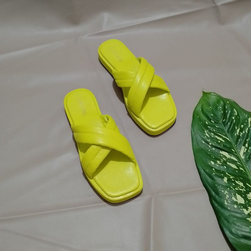 WULAN - Sandal Sammer Wanita Terbaru Sendal Wanita Platfrom-Lemon