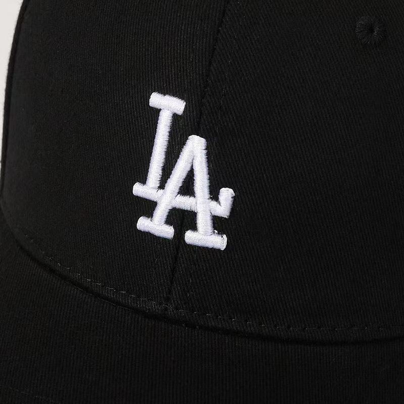 NEXTSTOP-249 Topi Baseball Unisex Casual Sport Korea Bordir LA Pria/Wanita Premium hitam