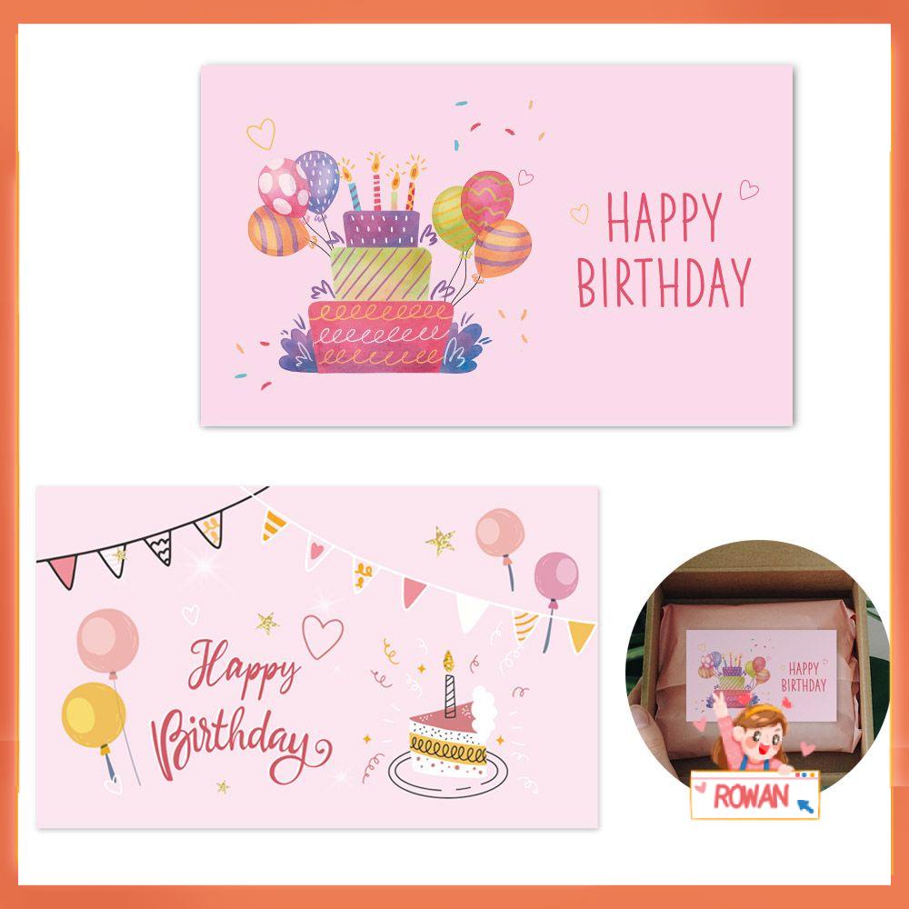 R-flower 30pcs Happy birthday Card Perlengkapan Kartu Undangan Toko Kecil Gift Packet