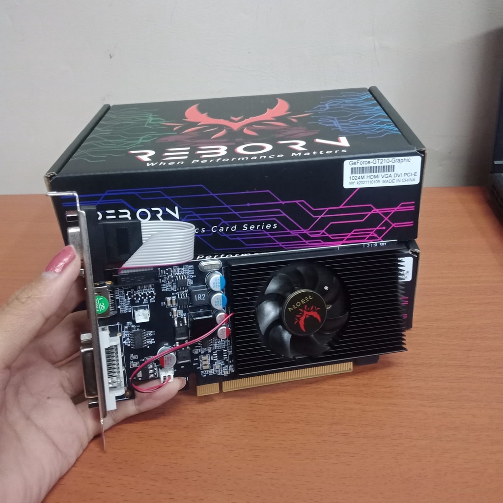 VGA REBORN NVIDIA GEFORCE GT 210 1GB DDR3 64-BIT BREND REBORN GARANSI DISTRIBUTOR 1 TAHUN,VGA CARD LOW PROFILE,VGA