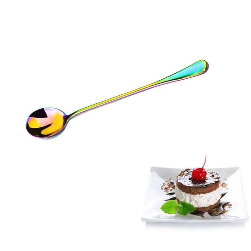 Asipartan Sendok Teh Kopi Rainbow Spoon Tea Coffee Time - A014 Bulat