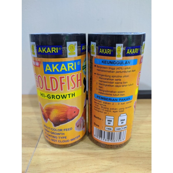 Akari GoldFish Hi Growth Pelet Makanan Ikan Hias Koki