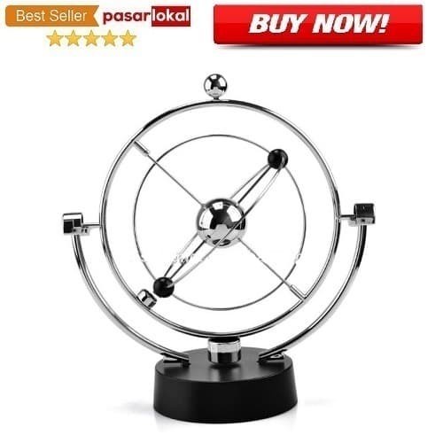 

DEKORASI MEJA KANTOR ANTI STRESS PAJANGAN MEJA ORBITAL KINETIK SILVER