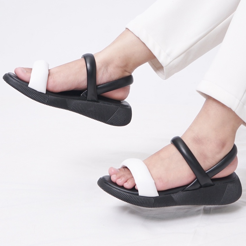 SARASARA YUK - LARA Sepatu Sandal Anak Perempuan Wedges Tinggi 4cm Usia 3 - 10 Tahun Size 31 - 35 Model Silang dua Tali Strap Belakang Hak Sedang Sendal Gunung Cewek 32 33 34 SARA SARA Warna All Kekinian Terbaru Shoes Ori Original Mall Official Store