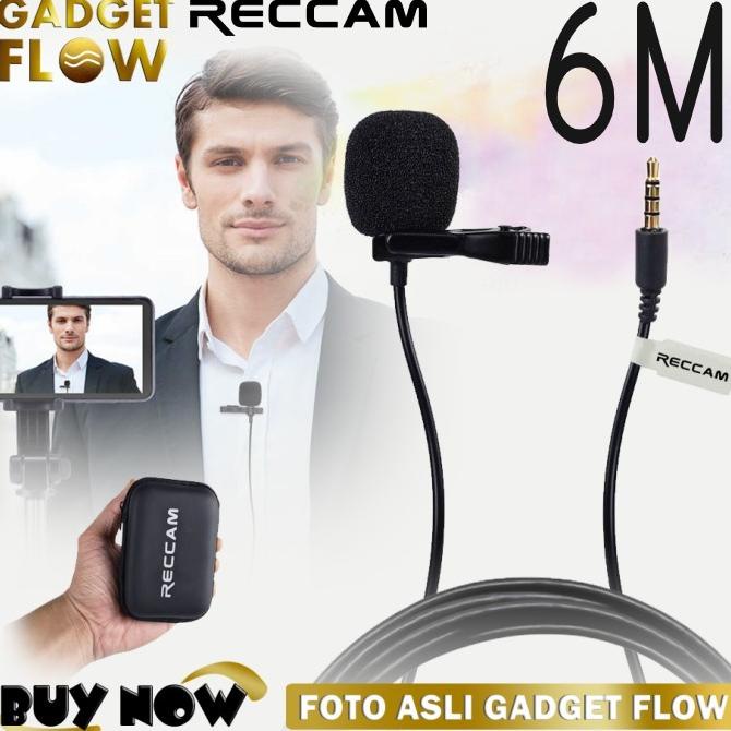 [BISA COD] Microphone Mic Clip On 6 METER 3.5mm TRRS 4 Pole Smartphone HP ASLI ORIGINAL