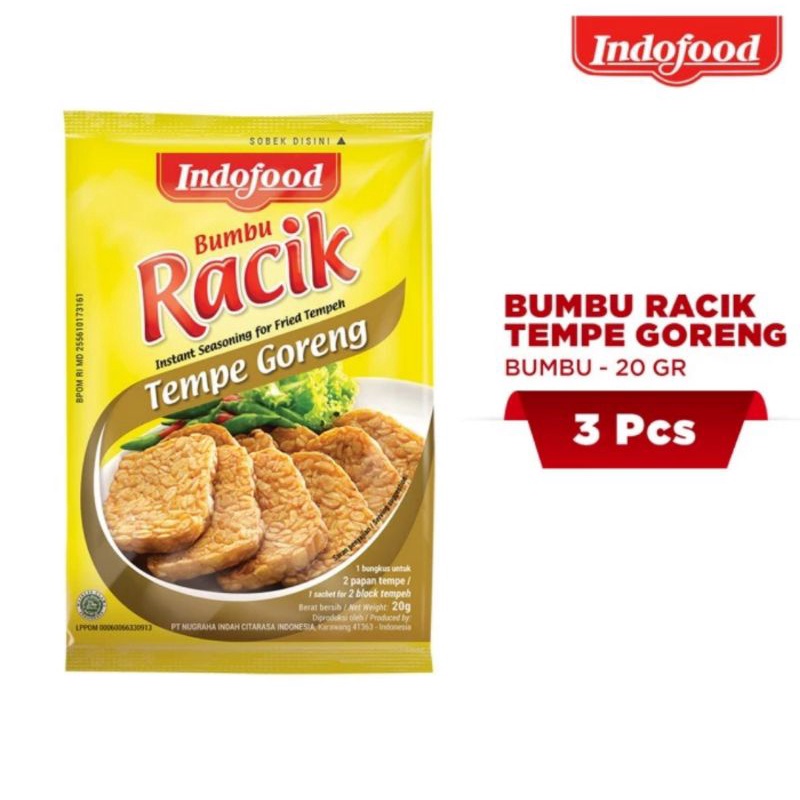 

BUMBU RACIK TEMPE GORENG 20g(3Pcs) BUMBU PRAKTIS SIAP PAKAI