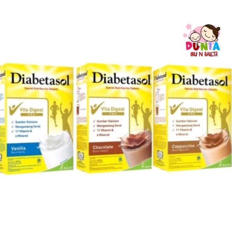 

Diabetasol Vanila - Coklat - Cappucino 570gr/ Diabetasol 570gr