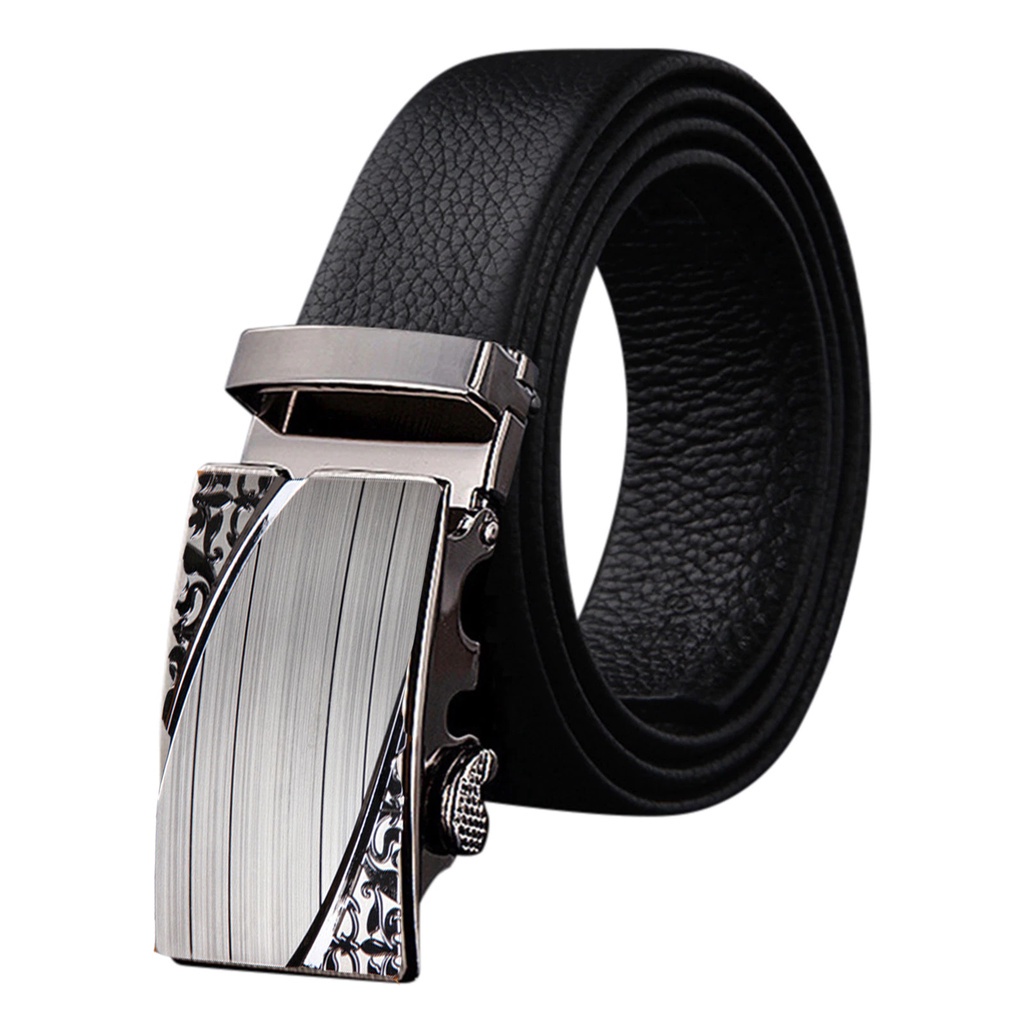 GIOFLO Ikat Pinggang Laki Laki PU Leather Hitam Black / MBELT 06