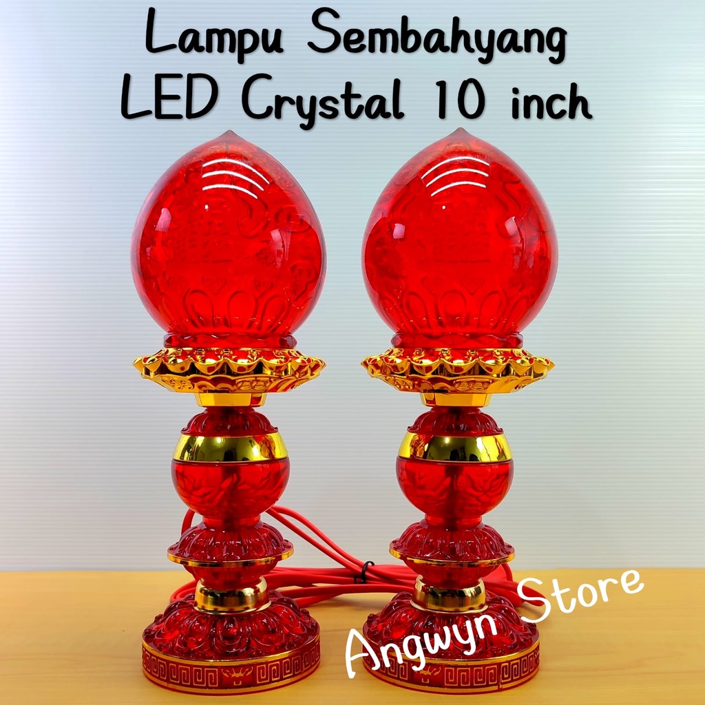 Lampu Altar Puja Sembahyang LED Crystal 10 Inch