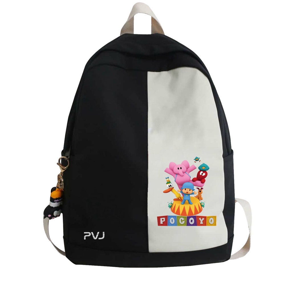 PVJ - Tas Motif Pocoyo Ransel Anak Sekolah Dasar Unisex