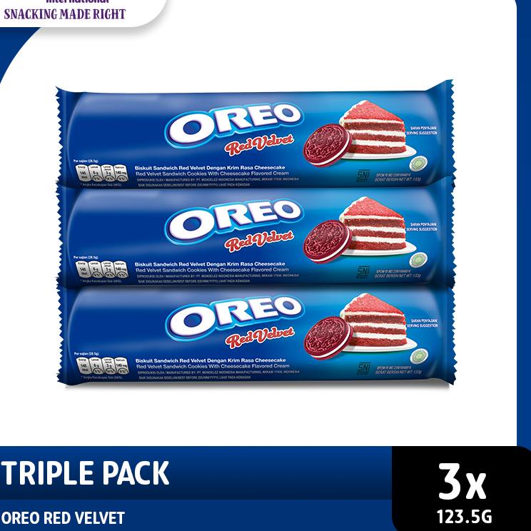 

お Oreo Red Velvet 123.5 gr - Triple Pack ㅬ