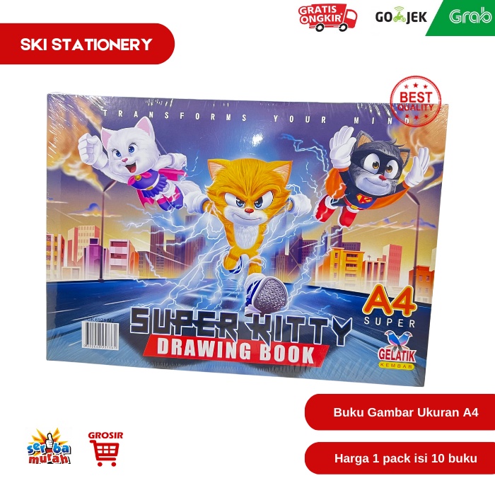 Gelatik Kembar Buku Gambar A4 100 GSM (1 pack @ 10 buku)