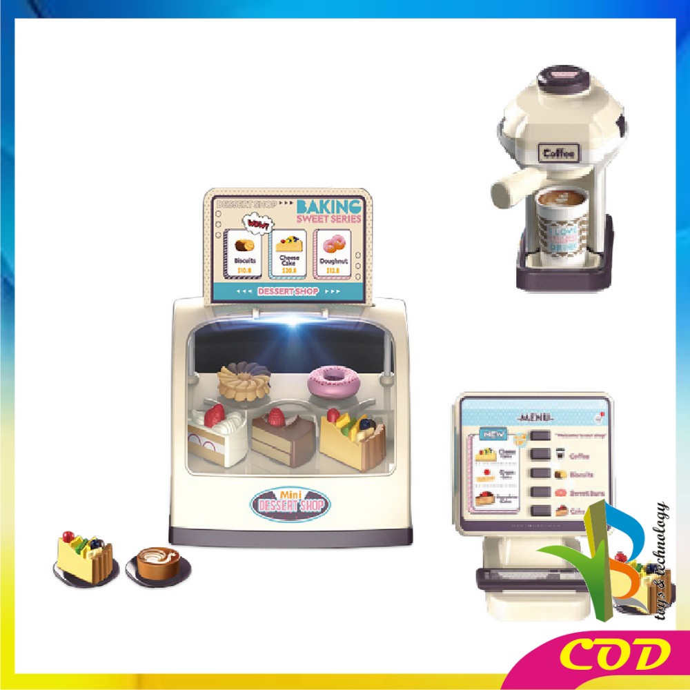 RB-M223 M225 Mainan Mesin Kasir Anak Counter Play house / Mainan Ice Cream Fast Food Dessert Junkfood Pretend Play