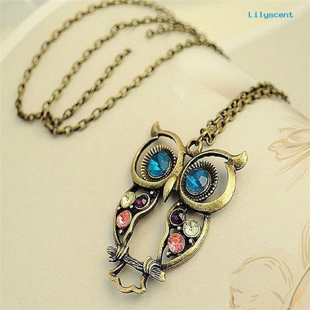 [LS] Fashion Wanita Rantai Lucu Owl Hewan Liontin Kalung Perhiasan Hadiah