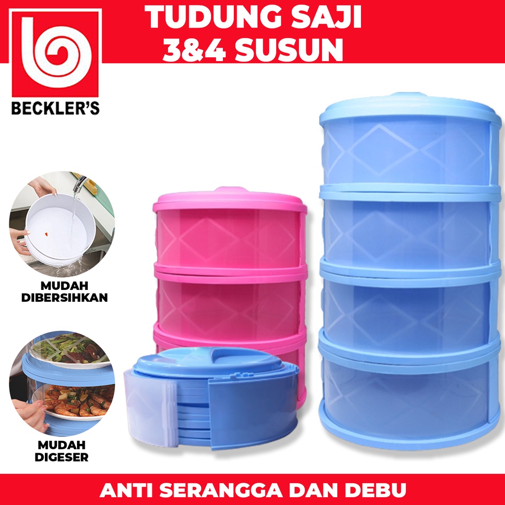 Rak Makanan Susun Meal Cover Penutup Makanan Tetap Hangat Tudung Saji 3/4 susun