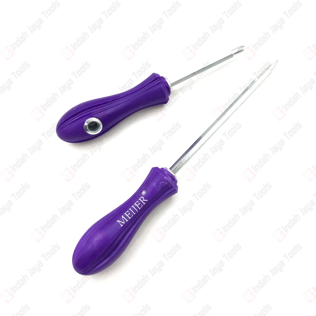 MEIJER 3 WAY Obeng Bolak Balik 4 6 Inch - 3 Fungsi Screwdriver