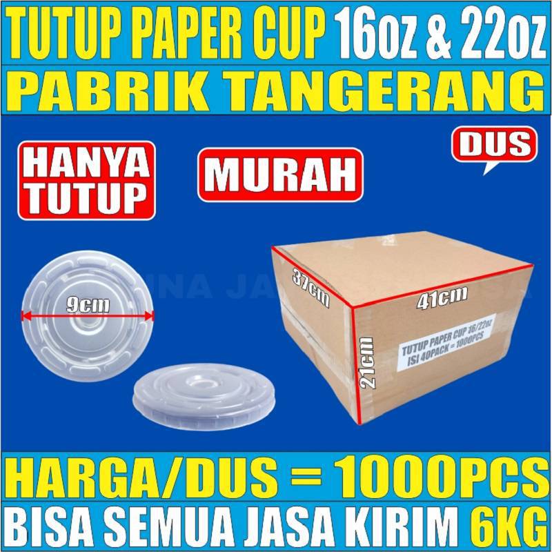 Tutup paper cup 16oz n 22oz dus semua jasa kirim ekspedisi Hanya Lid