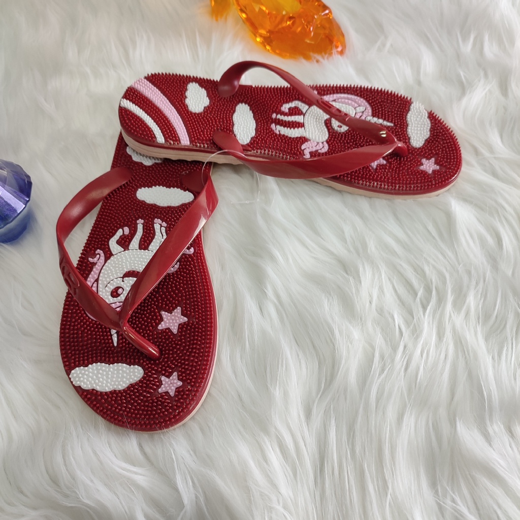 [ Pplus ] Sandal Wanita Motif Unicorn Lucu