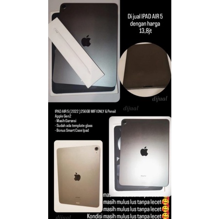 Jual Ipad Air 5 256GB Wifi Only | Shopee Indonesia