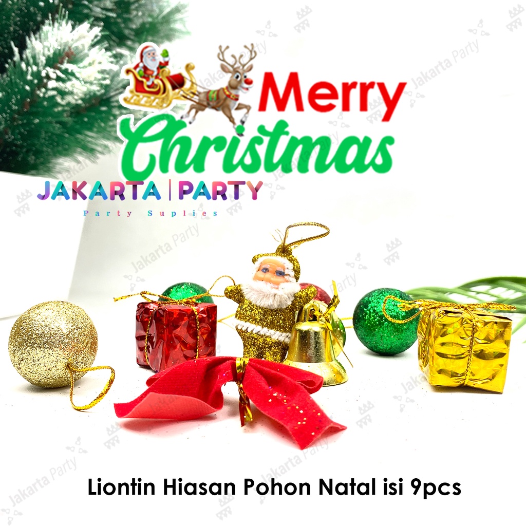 Hiasan natal gantung Random Motif mini / hiasan pohon natal