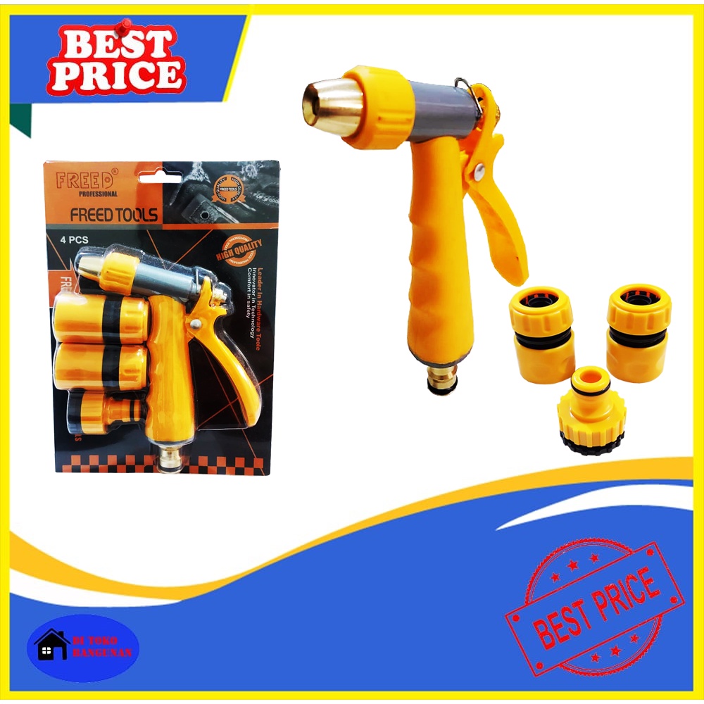 Kepala Semprotan Air FREED + Konektor Selang 4in1