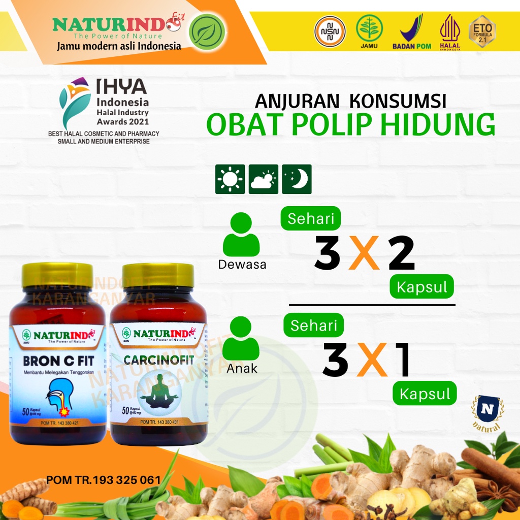 Obat Polip Hidung Sinusitis Sinus Retensi Mukokel Hidung Mampet Tersumbat Benjolan Bengkak Carcinofit Bron C Fit