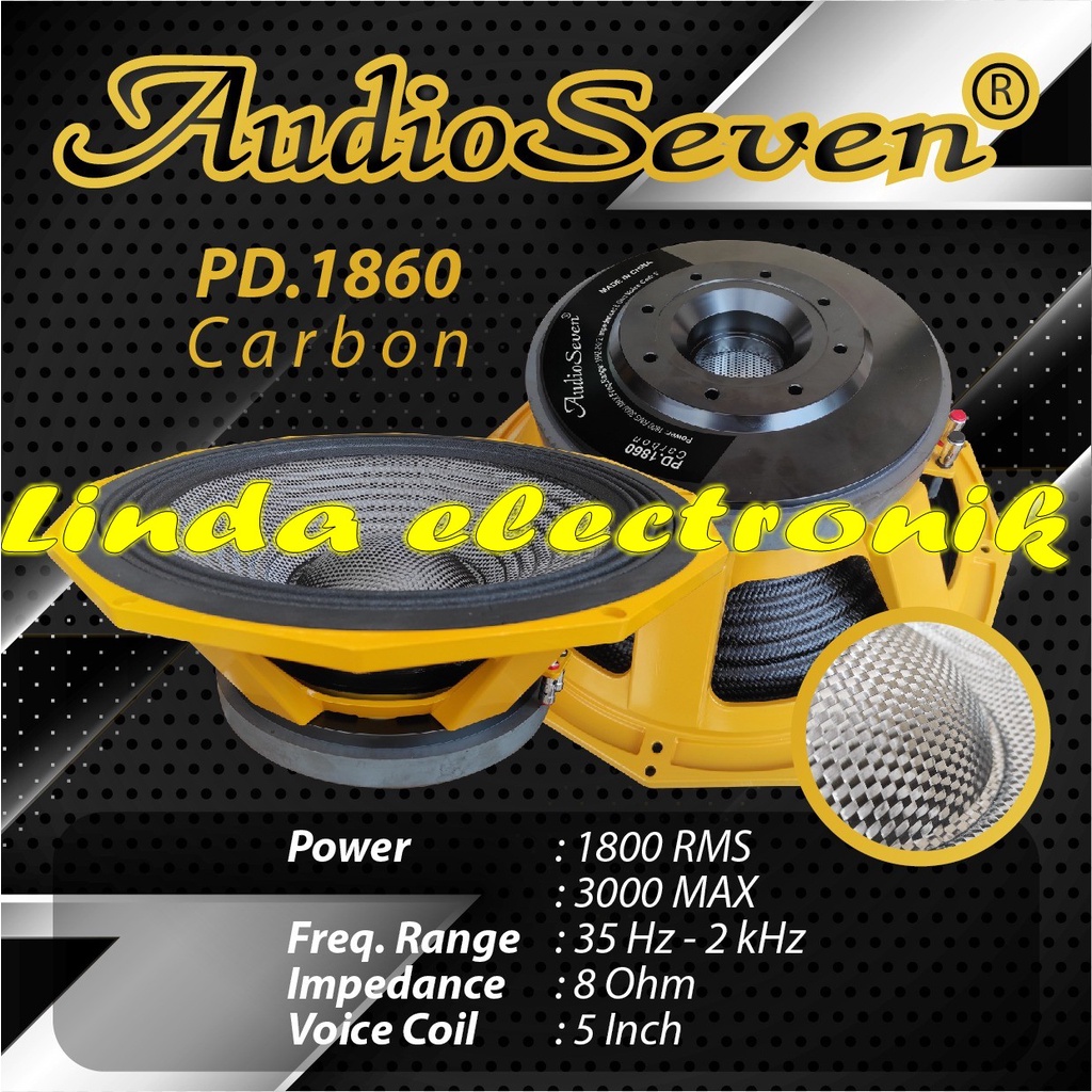 speaker komponent audio seven pd 1860 / pd1860 18 inch 1 buah original